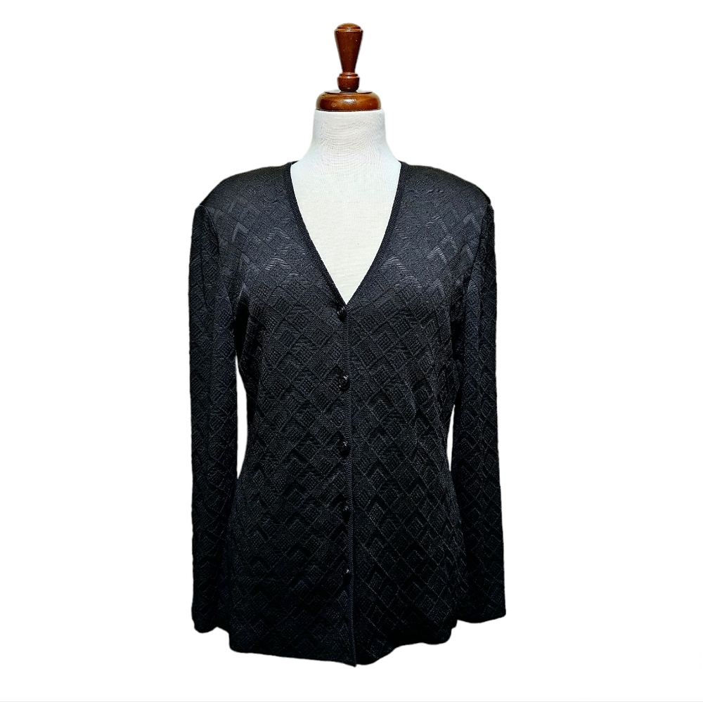 St. John Collection Black Lightweight Cardigan Jacket